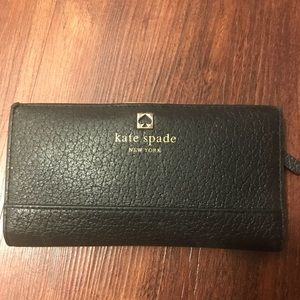 Kate Spade black leather wallet